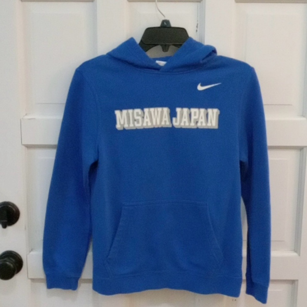 Boy's Club Blue Fleece Hoody From Misawa Japan Youth Size L
